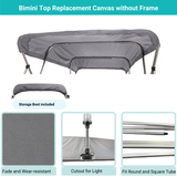 Savvycraft Waterproof 4 Bow Bimini Top Replacement Canvas-Zipper Sleeves 120" Long
