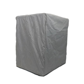 Heavy-duty SavvyCraft marine grade  pontoon boat captain stand cover in gray, designed for waterproof weather protection