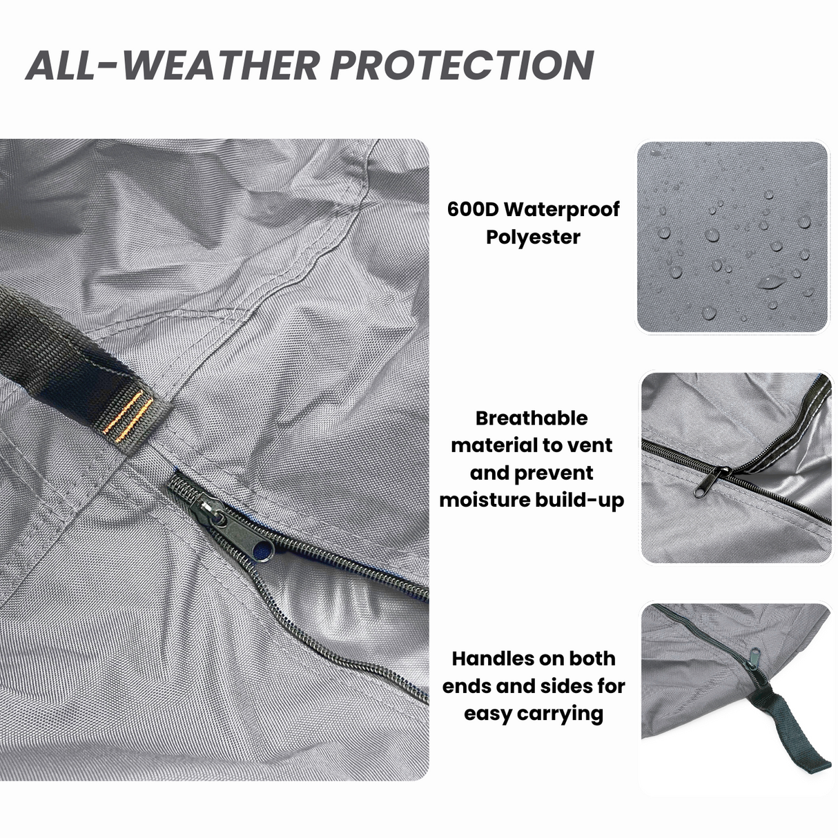Heavy-Duty 600D Waterproof Marine Grade Polyester Kayak Cover