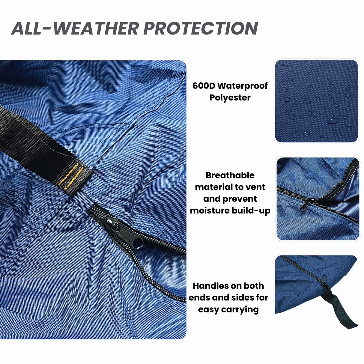 Heavy-Duty 600D Waterproof Marine Grade Polyester Kayak Cover