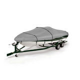 SavvyCraft® Heavy Duty Boat Cover, Waterproof Trailerable Boat Cover fits V-Hull Runabouts, Aluminum Fishing Boats, Pro Style Bass Boats, Fish & Ski