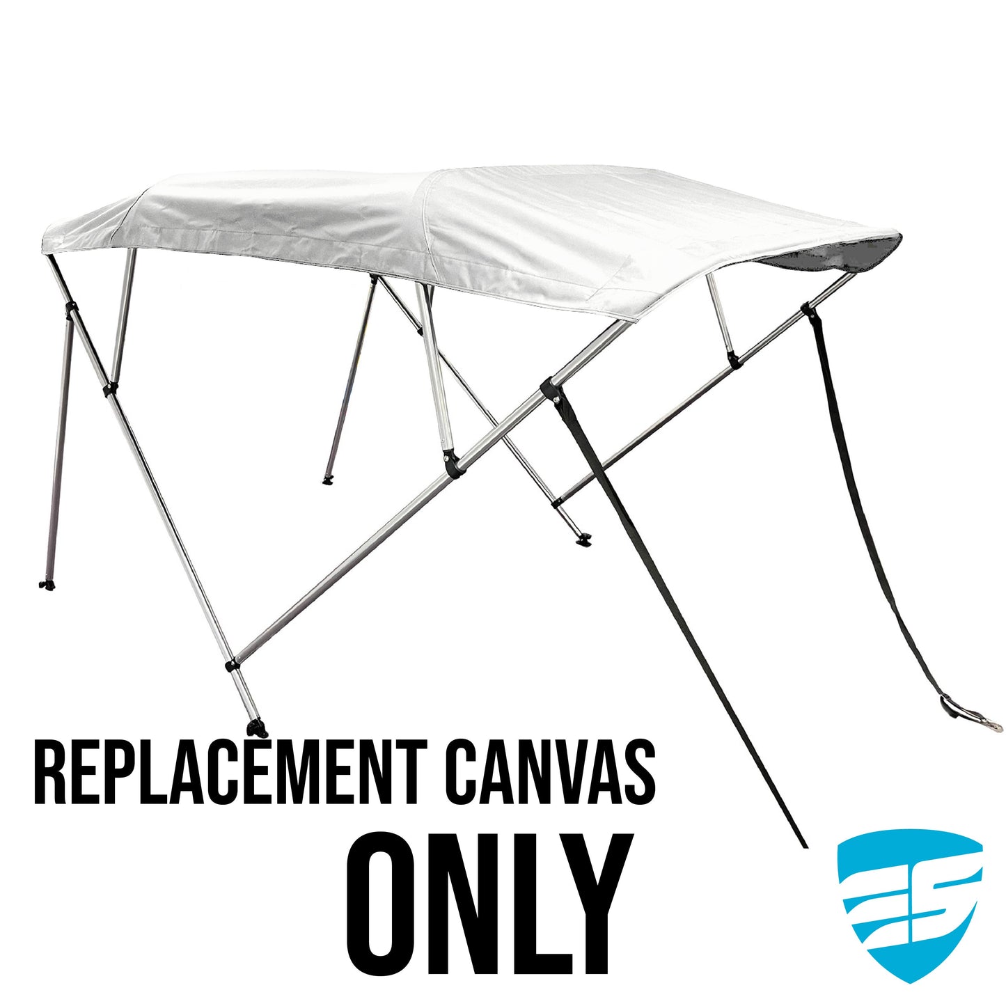 Savvycraft Waterproof 4 Bow Bimini Top Replacement Canvas-Zipper Sleeves 96" Long