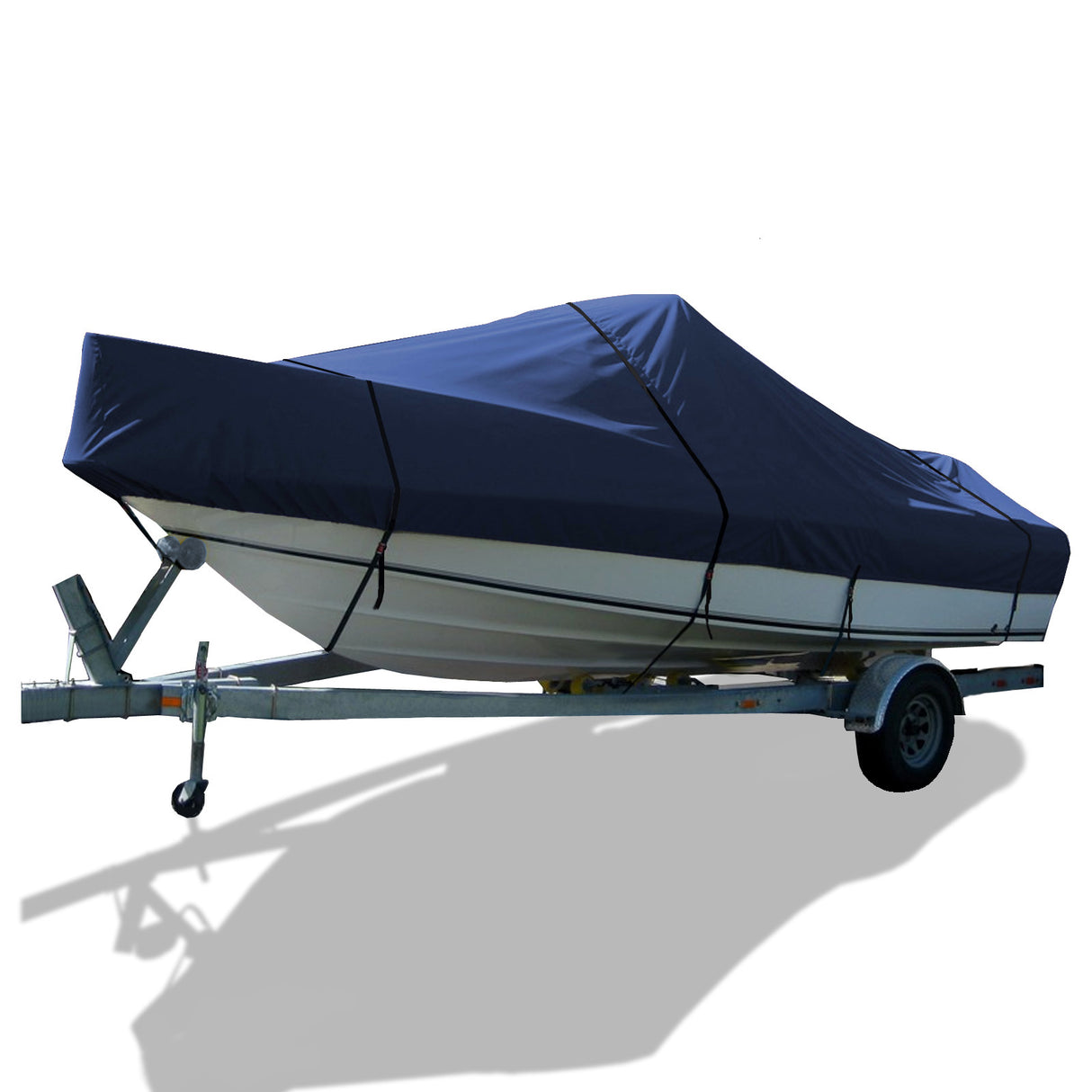 SavvyCraft® Trailerable Center Console Boat Cover Whaler Style Fishing Skiff Boats, Tri-Hull Flat Front Center Console Boats, Compartible for Boston Whaler, Carolina Skiff, Mako Pro Skiff