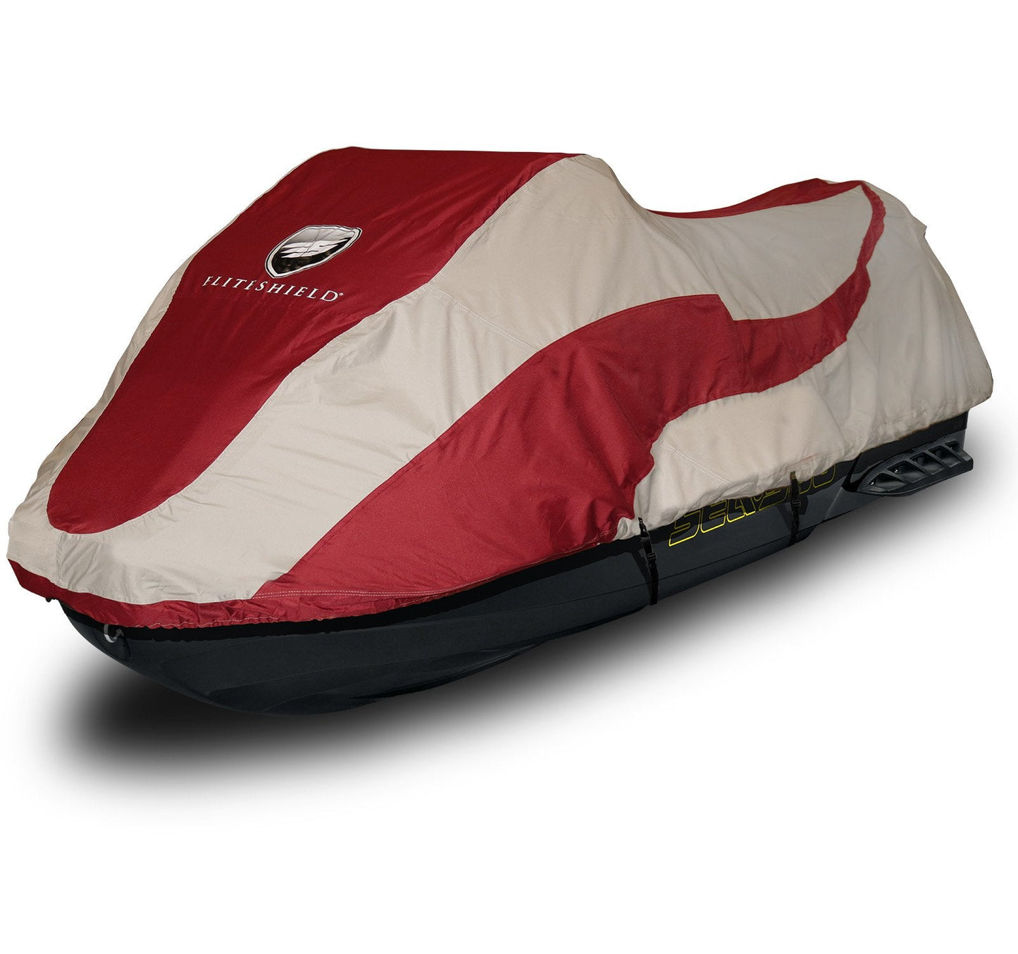 burgundy and gray two tone color jet ski cover