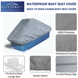 SavvyCraft® Waterproof Back-to-Back Boat Seat Cover