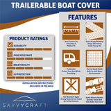 SavvyCraft® Elite ProShield V-Hull Cuddy Cabin Boat Covers