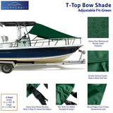 SavvyCraft® T-Top Boat Bow Sun Shade Extension, 600D Marine Grade Polyester UV Protection Canopy