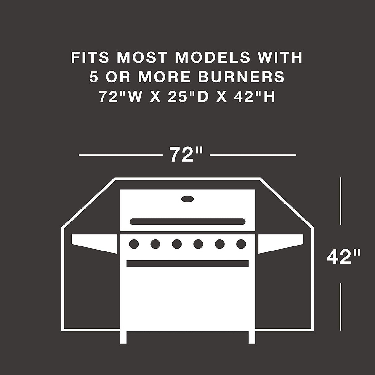 Premuim 72" Heavy Duty Waterproof All weather Grill BBQ Cover