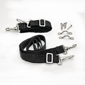 Bimini Top Adjustable 28"~60" Bimini Top Tie Down Webbing Straps with Loop Snap Hooks 2pcs