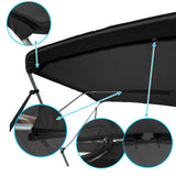 Savvycraft Waterproof 4 Bow Bimini Top Replacement Canvas-Zipper Sleeves 96" Long
