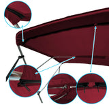 Savvycraft Waterproof 3 Bow Bimini Top Replacement Canvas 72" Long
