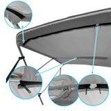Savvycraft Waterproof 3 Bow Bimini Top Replacement Canvas 72" Long