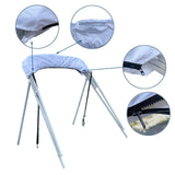 Savvycraft Waterproof 4 Bow Bimini Top Square Tube Full Set 120" Long 54" High