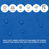 Savvycraft Waterproof 3 Bow Bimini Top Replacement Canvas 72" Long