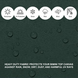 Savvycraft Waterproof 3 Bow Bimini Top Replacement Canvas 72" Long