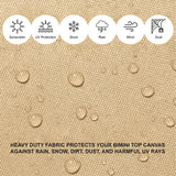 Savvycraft Waterproof 3 Bow Bimini Top Replacement Canvas 72" Long