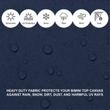 Savvycraft Waterproof 3 Bow Bimini Top Replacement Canvas 72" Long