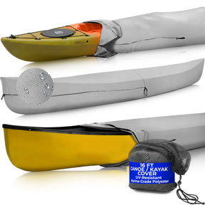 Heavy-Duty 600D Waterproof Marine Grade Polyester Kayak Cover SAVVYCRAFT