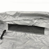 A picture of the vented end of the Elite Premium Class C RV Cover.