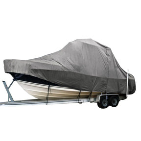 Gray Cover on a T-Top Boat 