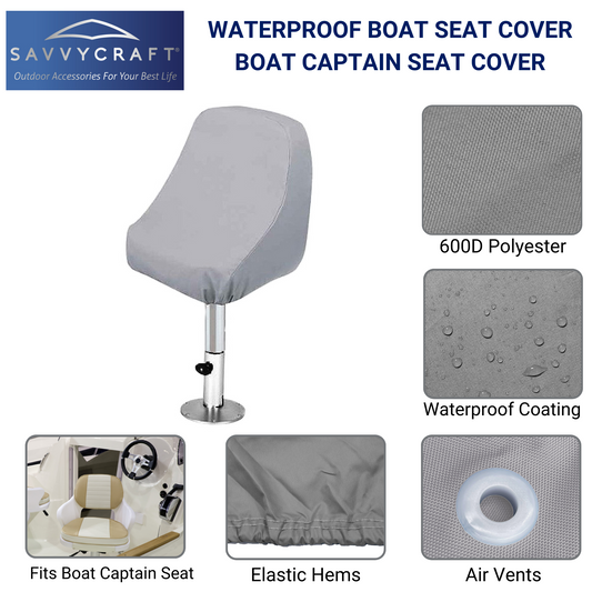 Savvycraft Waterproof Boat Captain’s Chair Cover