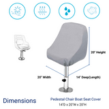 SavvyCraft® Waterproof Boat Pedestal Skipper Chair Seat Cover
