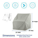 SavvyCraft® Waterproof Boat Swing Back Seat Cover