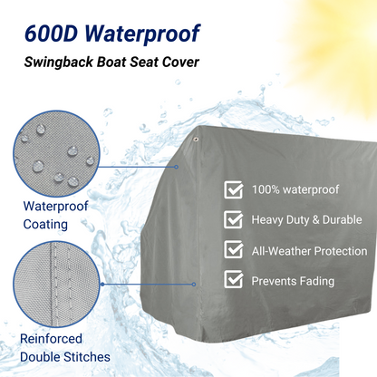 SavvyCraft Waterproof Boat Swing Back Seat Cover