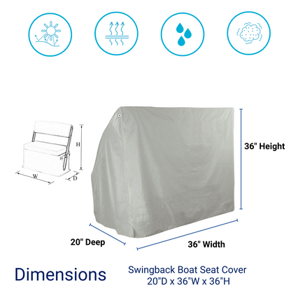 SavvyCraft Waterproof Boat Swing Back Seat Cover