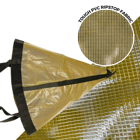 SavvyCraft drifting anchor constructed with heavy-duty PVC ripstop fabric for superior strength and durability