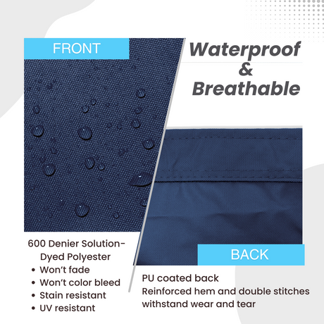 Waterproof and breathable sailboat boom cover navy fabric with 600D solution-dyed polyester and PU-coated backing