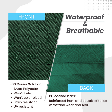 Waterproof and breathable sailboat boom cover green fabric with 600D solution-dyed polyester and PU-coated backing