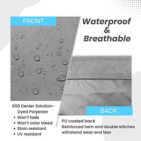 Waterproof and breathable sailboat boom cover grey fabric with 600D solution-dyed polyester and PU-coated backing