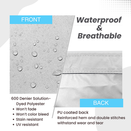 Waterproof and breathable sailboat boom cover white fabric with 600D solution-dyed polyester and PU-coated backing