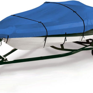 SavvyCraft® Heavy Duty Boat Cover, Waterproof Trailerable Boat Cover fits V-Hull Runabouts, Aluminum Fishing Boats, Pro Style Bass Boats, Fish & Ski