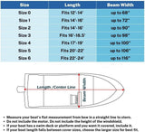 SavvyCraft® Heavy Duty Boat Cover, Waterproof Trailerable Boat Cover fits V-Hull Runabouts, Aluminum Fishing Boats, Pro Style Bass Boats, Fish & Ski
