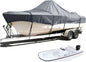 SavvyCraft Trailerable Boat Cover Whaler Style Fishing Skiff Boats, Tri-Hull Flat Front Center Console Boats, Compartible for Boston Whaler, Carolina Skiff, Mako Pro Skiff