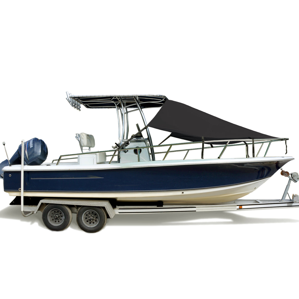 SavvyCraft® T-Top Boat Bow Sun Shade Extension, 600D Marine Grade Polyester UV Protection Canopy
