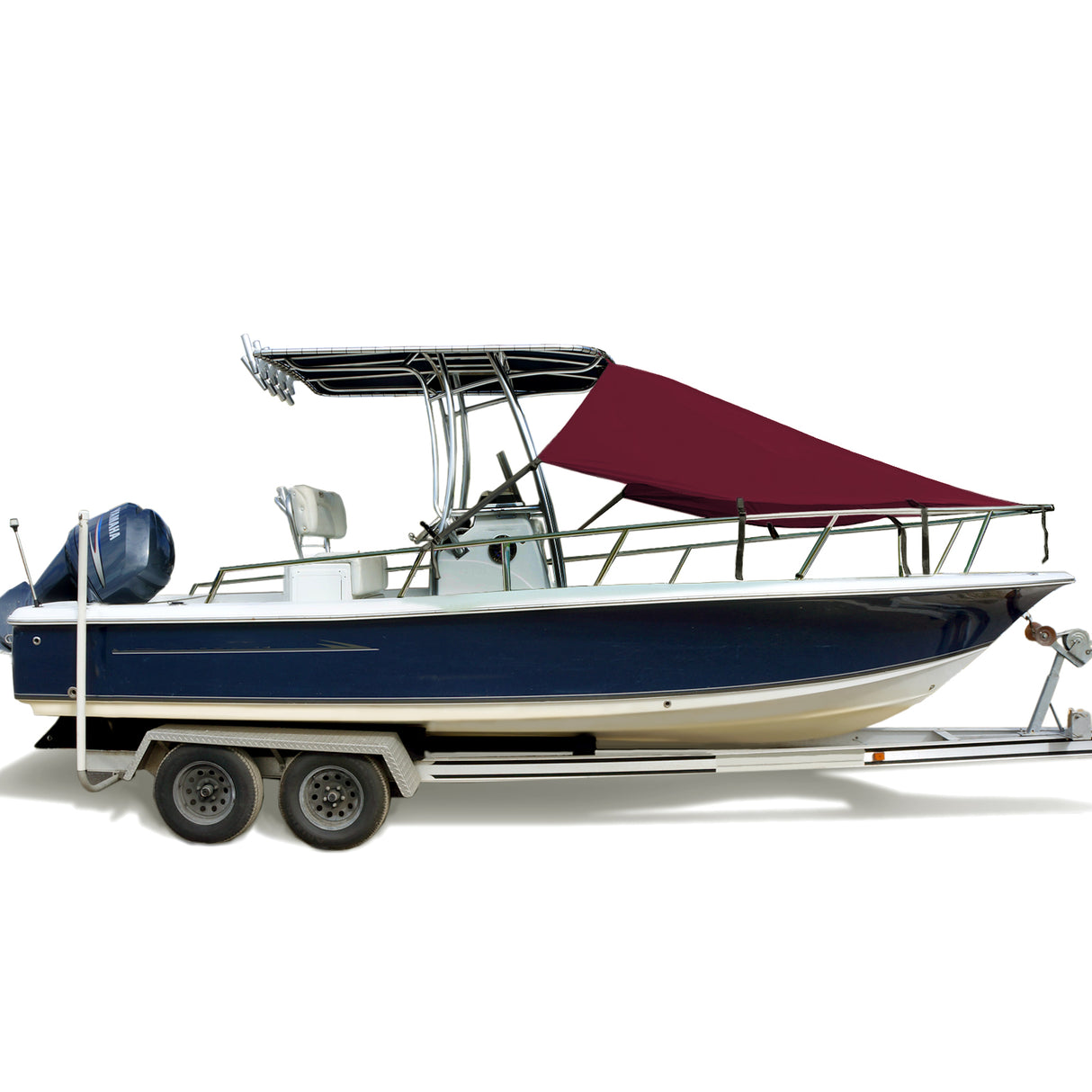 SavvyCraft® T-Top Boat Bow Sun Shade Extension, 600D Marine Grade Polyester UV Protection Canopy
