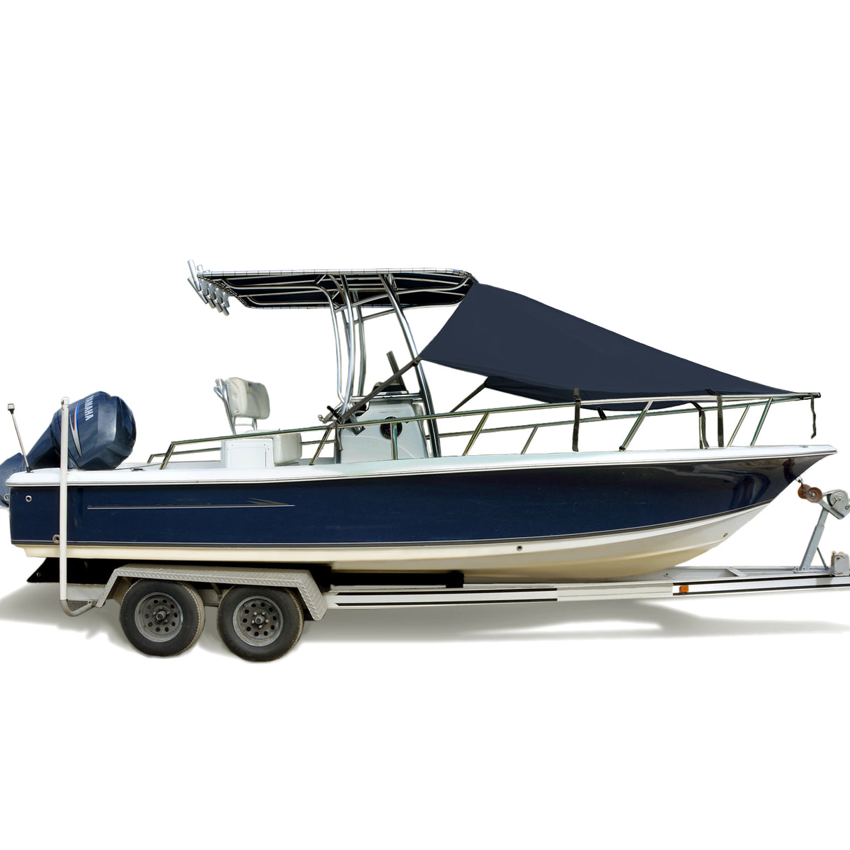 SavvyCraft® T-Top Boat Bow Sun Shade Extension, 600D Marine Grade Polyester UV Protection Canopy