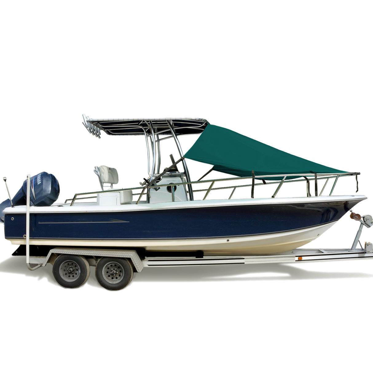 SavvyCraft® T-Top Boat Bow Sun Shade Extension, 600D Marine Grade Polyester UV Protection Canopy