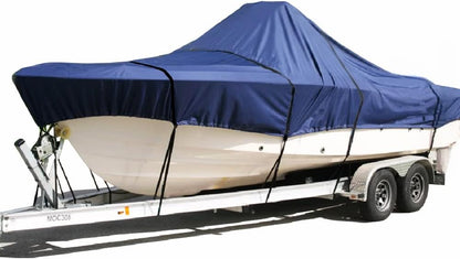 SavvyCraft Waterproof Center Console Boat Cover, Heavy Duty Boat Cover for Center Console Boat Fishing Boat