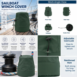 SavvyCraft® Waterproof Marine Sailboat Winch Cover
