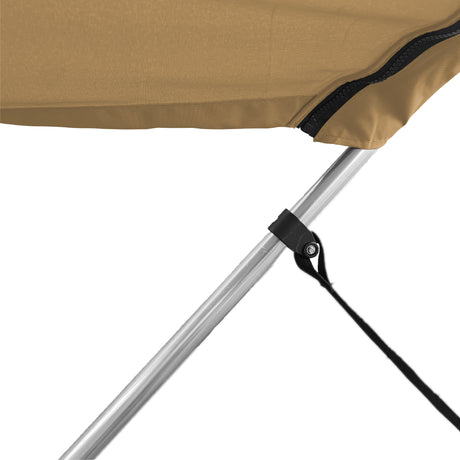 Includes adjustable webbing straps to keep your bimini top tight and easy to fold when not in use.